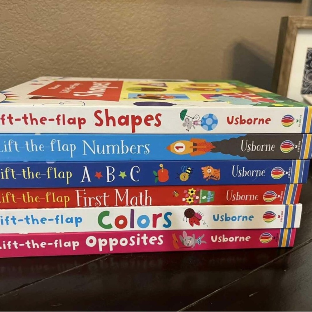 Usborne- Lift-the-Flap Educational Books Set - Shapes, Colors, Numbers, ABC etc